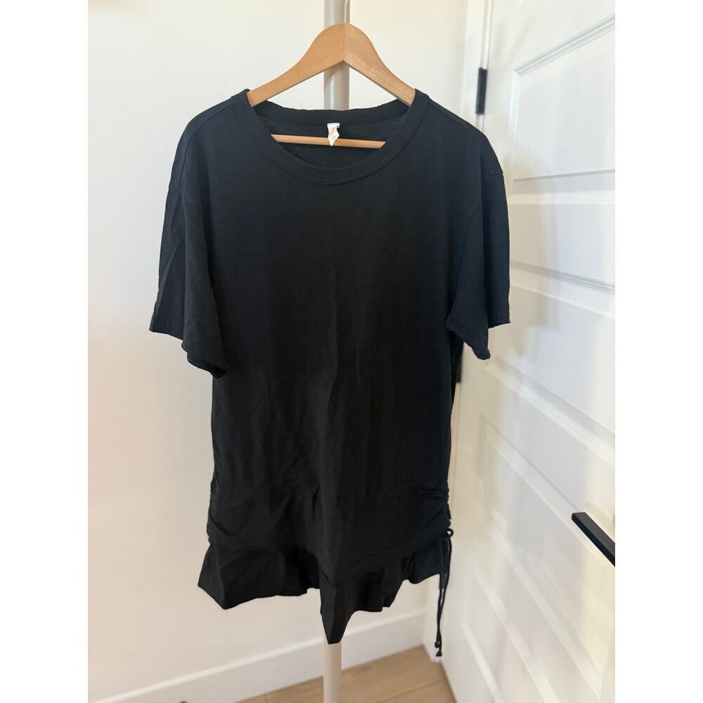 Anthropologie Daily Practice Chill Out Twofer Mini Dress Black Size Small